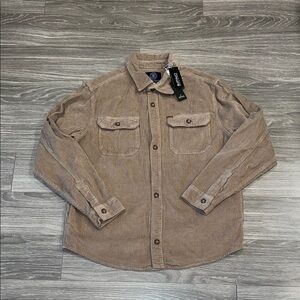 Buffalo David Bitton Men's Brown Corduroy Shirt Jacket